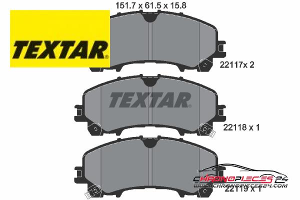 Achat de TEXTAR 2211701 Kit de plaquettes de frein, frein à disque pas chères