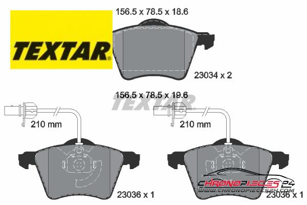 Achat de TEXTAR 2303401 Kit de plaquettes de frein, frein à disque pas chères