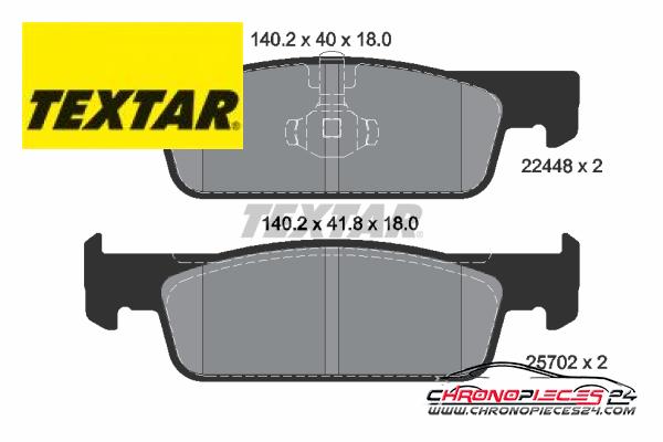 Achat de TEXTAR 2244801 Kit de plaquettes de frein, frein à disque pas chères