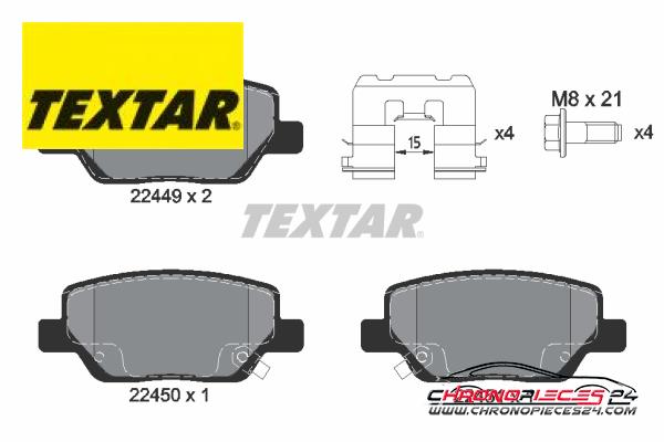 Achat de TEXTAR 2244901 Kit de plaquettes de frein, frein à disque pas chères