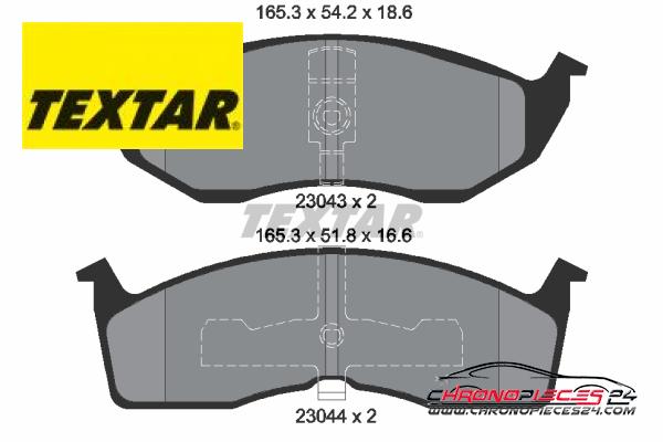 Achat de TEXTAR 2304301 Kit de plaquettes de frein, frein à disque pas chères