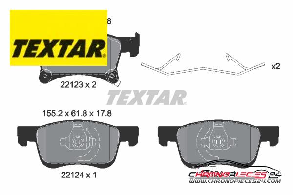 Achat de TEXTAR 2212301 Kit de plaquettes de frein, frein à disque pas chères