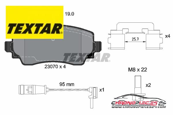 Achat de TEXTAR 2307005 Kit de plaquettes de frein, frein à disque pas chères