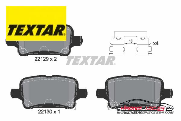 Achat de TEXTAR 2212901 Kit de plaquettes de frein, frein à disque pas chères