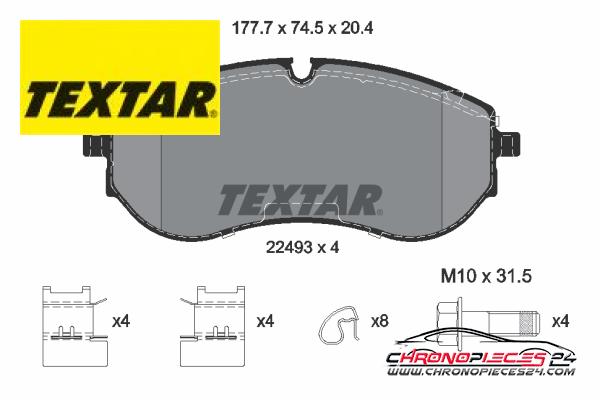 Achat de TEXTAR 2249301 Kit de plaquettes de frein, frein à disque pas chères