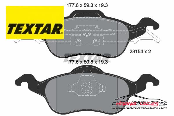 Achat de TEXTAR 2315402 Kit de plaquettes de frein, frein à disque pas chères