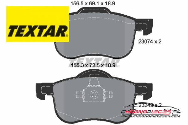 Achat de TEXTAR 2307401 Kit de plaquettes de frein, frein à disque pas chères