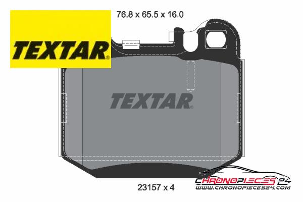 Achat de TEXTAR 2315702 Kit de plaquettes de frein, frein à disque pas chères