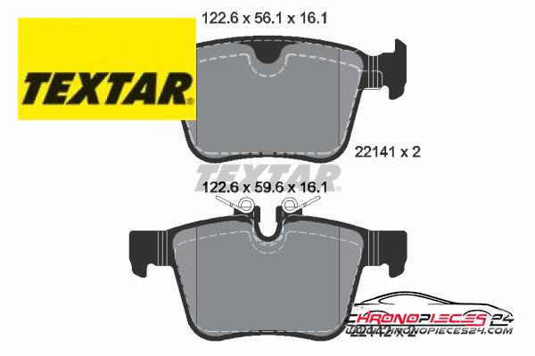 Achat de TEXTAR 2214101 Kit de plaquettes de frein, frein à disque pas chères