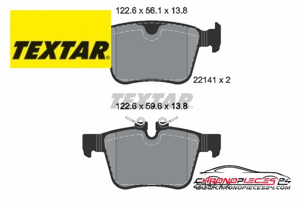 Achat de TEXTAR 2214103 Kit de plaquettes de frein, frein à disque pas chères