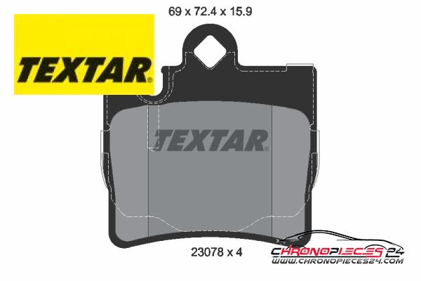 Achat de TEXTAR 2307801 Kit de plaquettes de frein, frein à disque pas chères