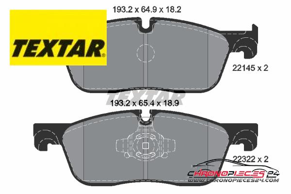 Achat de TEXTAR 2214501 Kit de plaquettes de frein, frein à disque pas chères