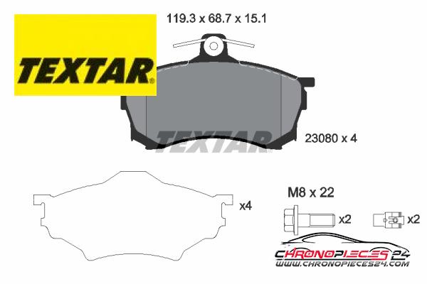 Achat de TEXTAR 2308001 Kit de plaquettes de frein, frein à disque pas chères