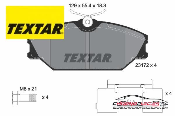 Achat de TEXTAR 2317203 Kit de plaquettes de frein, frein à disque pas chères