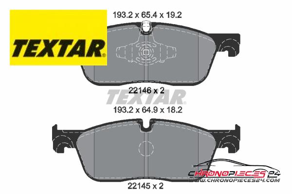 Achat de TEXTAR 2214601 Kit de plaquettes de frein, frein à disque pas chères