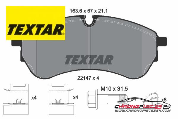 Achat de TEXTAR 2214701 Kit de plaquettes de frein, frein à disque pas chères