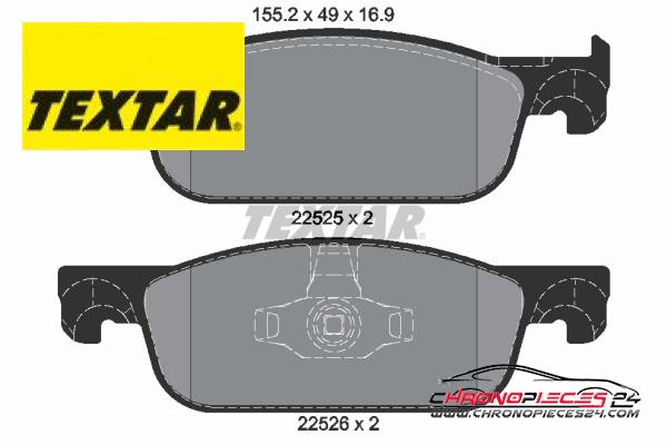 Achat de TEXTAR 2252501 Kit de plaquettes de frein, frein à disque pas chères