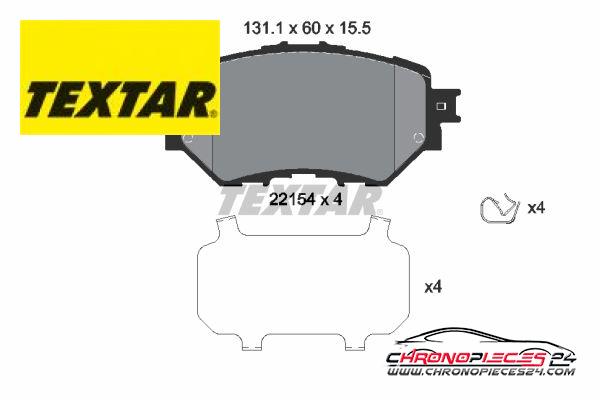 Achat de TEXTAR 2215401 Kit de plaquettes de frein, frein à disque pas chères