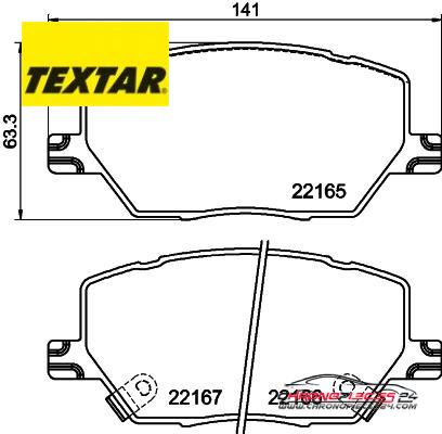 Achat de TEXTAR 2216503 Kit de plaquettes de frein, frein à disque Q+ pas chères