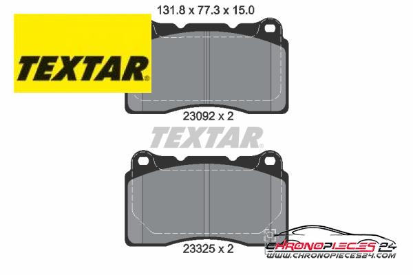 Achat de TEXTAR 2309204 Kit de plaquettes de frein, frein à disque pas chères