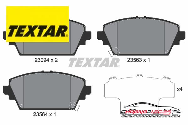 Achat de TEXTAR 2309401 Kit de plaquettes de frein, frein à disque pas chères