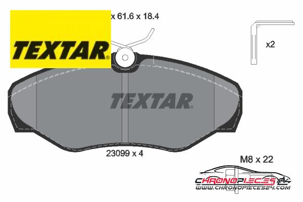 Achat de TEXTAR 2309902 Kit de plaquettes de frein, frein à disque pas chères