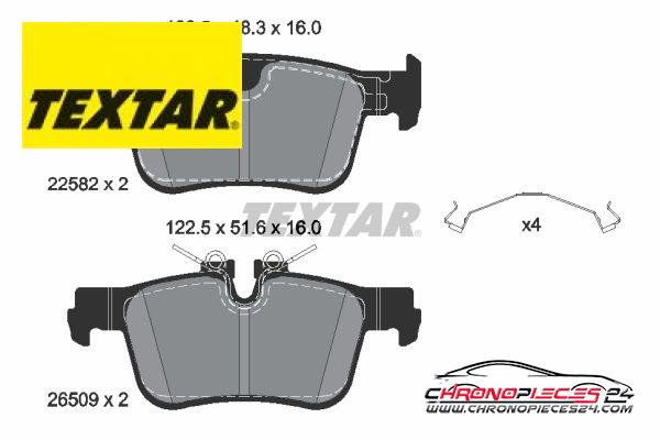 Achat de TEXTAR 2258201 Kit de plaquettes de frein, frein à disque Q+ pas chères