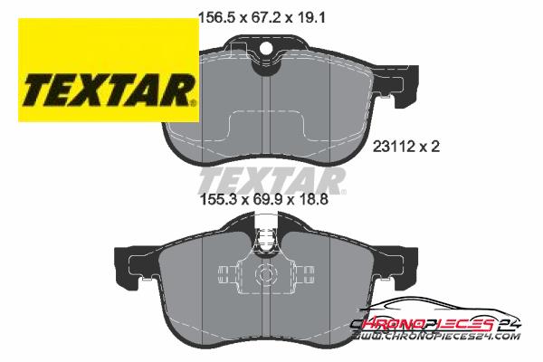 Achat de TEXTAR 2311203 Kit de plaquettes de frein, frein à disque pas chères