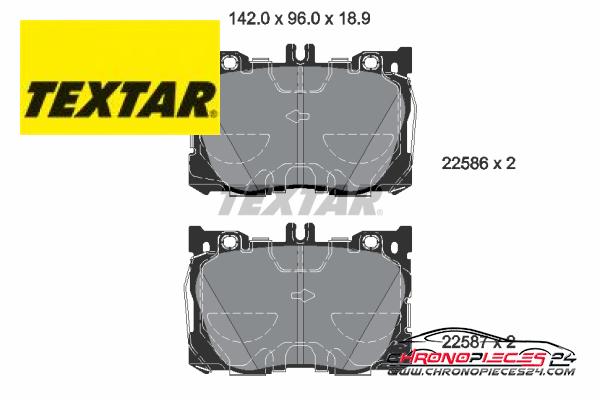 Achat de TEXTAR 2258601 Kit de plaquettes de frein, frein à disque pas chères