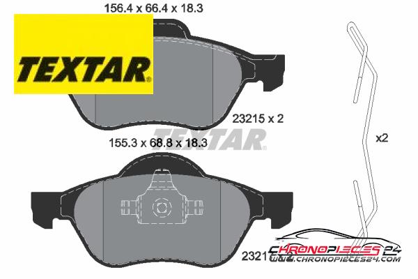 Achat de TEXTAR 2321502 Kit de plaquettes de frein, frein à disque pas chères