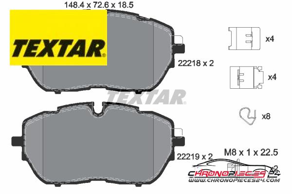 Achat de TEXTAR 2221801 Kit de plaquettes de frein, frein à disque pas chères