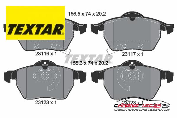 Achat de TEXTAR 2311701 Kit de plaquettes de frein, frein à disque pas chères