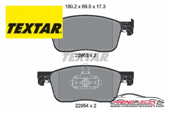 Achat de TEXTAR 2259301 Kit de plaquettes de frein, frein à disque pas chères