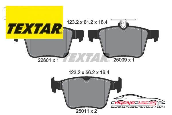 Achat de TEXTAR 2260101 Kit de plaquettes de frein, frein à disque pas chères