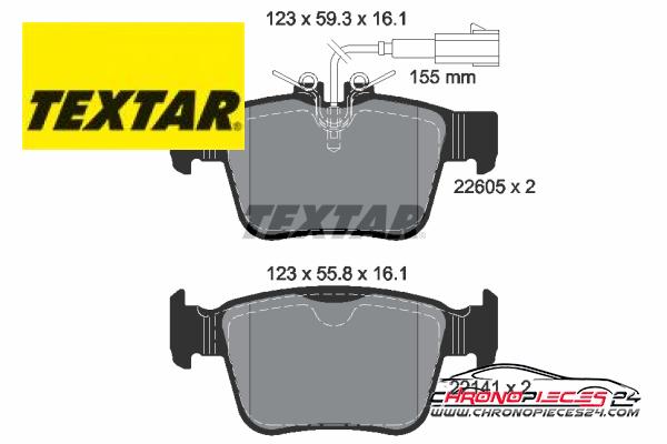 Achat de TEXTAR 2260501 Kit de plaquettes de frein, frein à disque pas chères