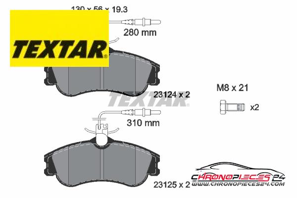 Achat de TEXTAR 2312401 Kit de plaquettes de frein, frein à disque pas chères