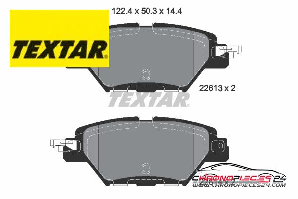 Achat de TEXTAR 2261301 Kit de plaquettes de frein, frein à disque pas chères