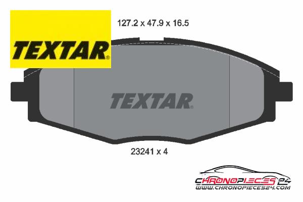 Achat de TEXTAR 2324102 Kit de plaquettes de frein, frein à disque pas chères