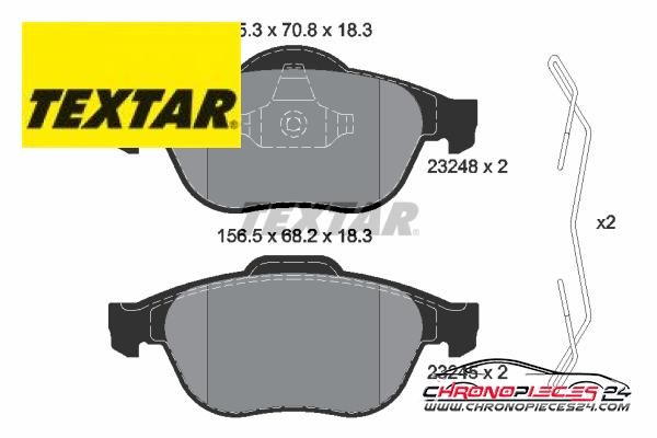 Achat de TEXTAR 2324802 Kit de plaquettes de frein, frein à disque pas chères