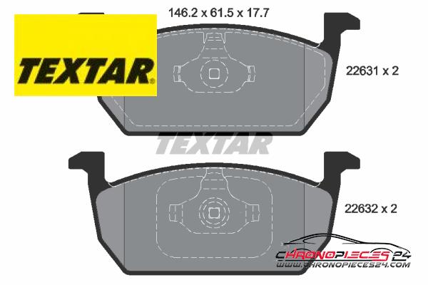 Achat de TEXTAR 2263101 Kit de plaquettes de frein, frein à disque pas chères