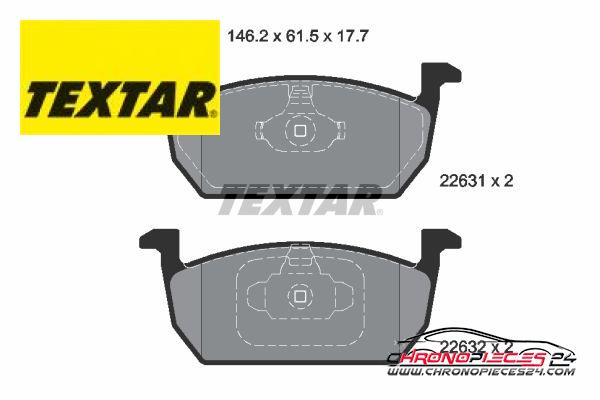 Achat de TEXTAR 2263101 Kit de plaquettes de frein, frein à disque pas chères