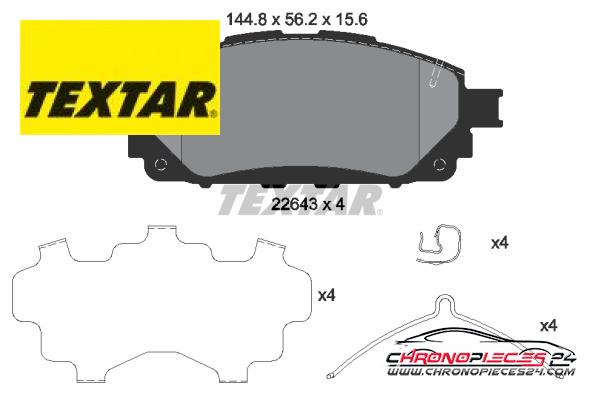 Achat de TEXTAR 2264301 Kit de plaquettes de frein, frein à disque pas chères