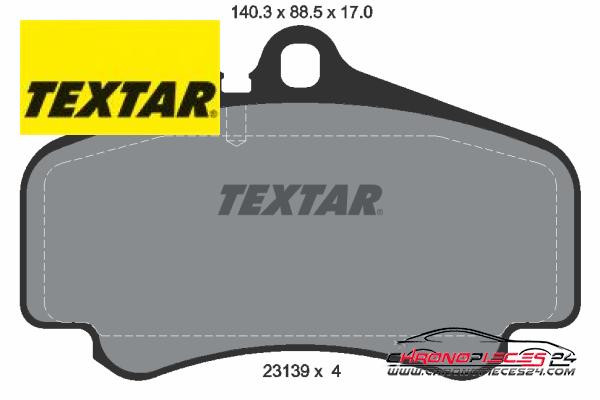 Achat de TEXTAR 2313901 Kit de plaquettes de frein, frein à disque pas chères