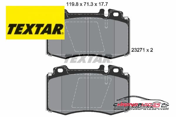 Achat de TEXTAR 2327102 Kit de plaquettes de frein, frein à disque pas chères