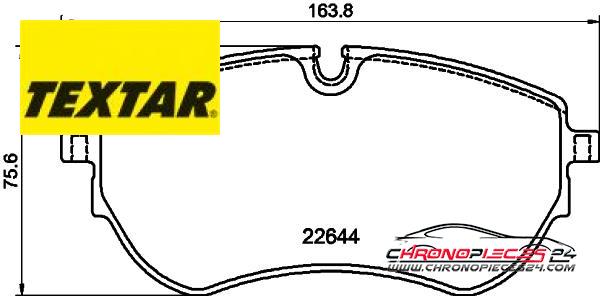 Achat de TEXTAR 2264403 Kit de plaquettes de frein, frein à disque Q+ pas chères