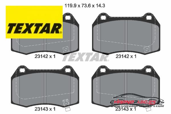 Achat de TEXTAR 2314201 Kit de plaquettes de frein, frein à disque pas chères