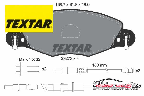 Achat de TEXTAR 2327301 Kit de plaquettes de frein, frein à disque pas chères