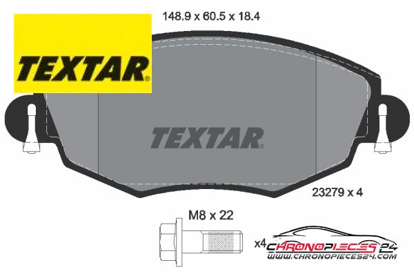 Achat de TEXTAR 2327904 Kit de plaquettes de frein, frein à disque pas chères