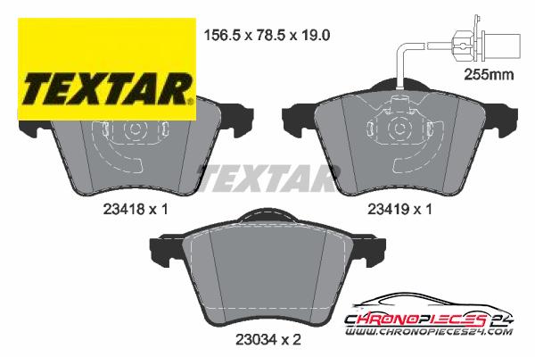 Achat de TEXTAR 2341801 Kit de plaquettes de frein, frein à disque pas chères