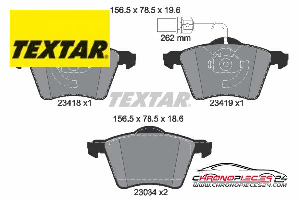 Achat de TEXTAR 2341801 Kit de plaquettes de frein, frein à disque pas chères